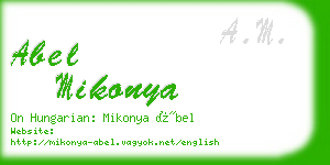 abel mikonya business card